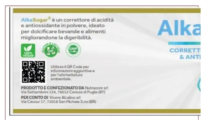 Confezione di AlkaSugar correttore di acidità & antiossidante