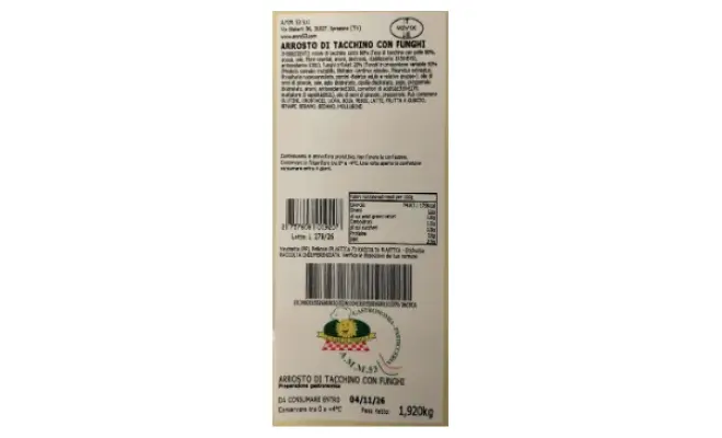 Confezione di ARROSTO DI TACCHINO AI FUNGHI