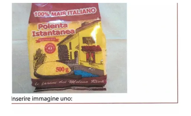 Confezione di Farina di mais per polenta istantanea