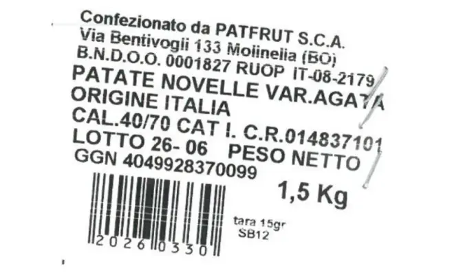 Confezione di Patata novella Selenella