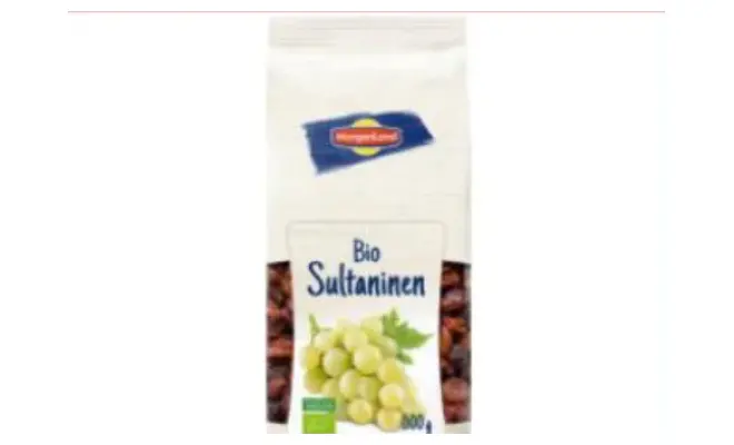 Confezione di MorgenLand Bio Sultanien 500g / MorgenLand Sultanine essiccate 500g