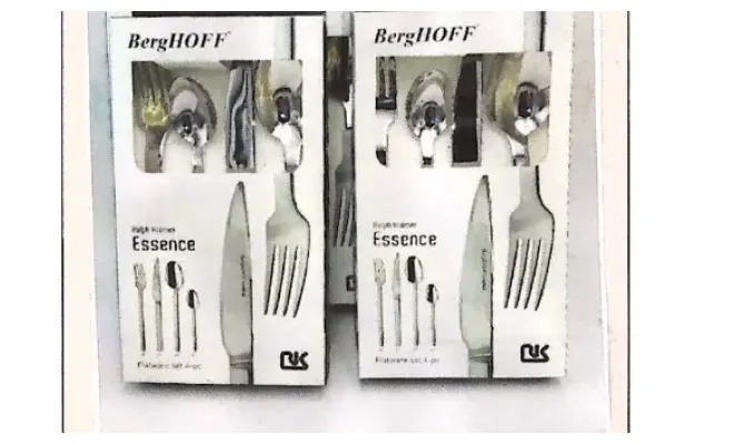 Confezione di Set posate 4 pezzi acciaio essence