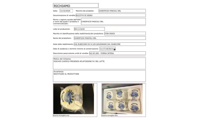 Confezione di Ricotta di siero