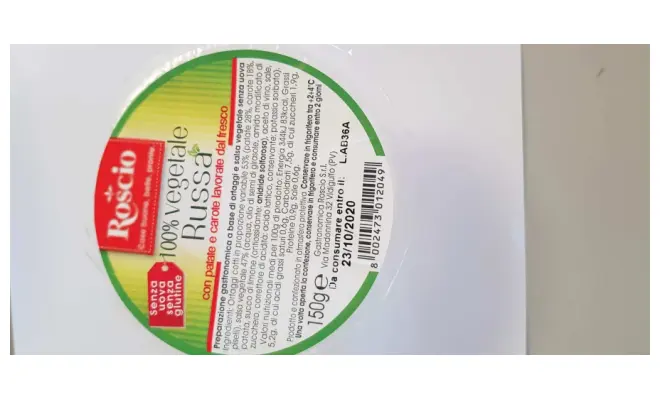 Confezione di INSALATA RUSSA 100% VEGETALE