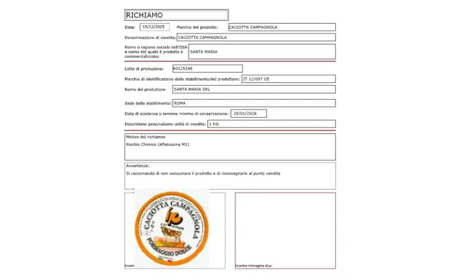 Confezione di CACIOTTA CAMPAGNOLA