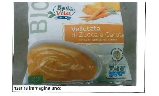 Confezione di Preparato biologico a base di zucca e carota surgelato - vellutata