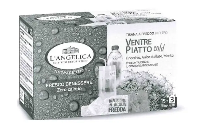 Confezione di Tisana a freddo in filtro VENTRE PIATTO COLD - L'ANGELICA ISTITUTO ERBORISTICO