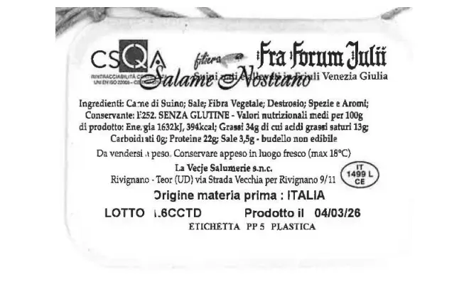 Confezione di SALAME NOSTRANO