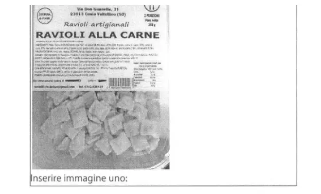 Confezione di Ravioli alla carne
