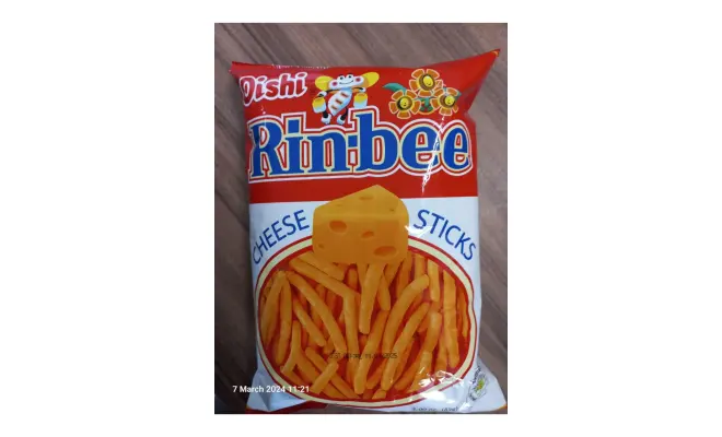Confezione di Patatine Oishi Rinbee al formaggio