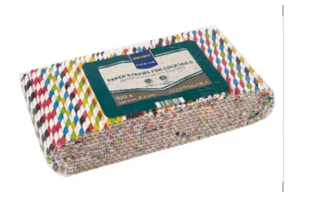 Confezione di 500 cannucce carta 14,5x6 cm mp; 500 cannucce carta 19,7x6 cm mp