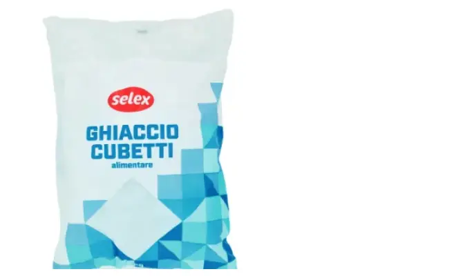 Confezione di Ghiaccio a cubetti 2 Kg