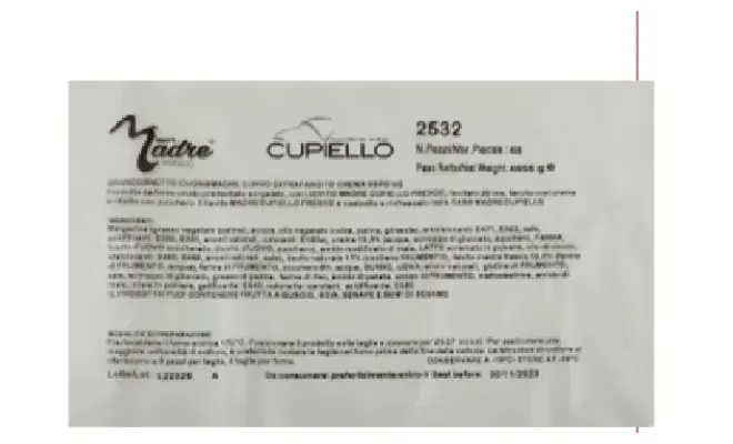 Confezione di 2532 GRANCORNETTO CUORdiMADRE CURVO EXTRAFARCITO CREMA CHANTILLY- RSPO SG - 48 PZ
