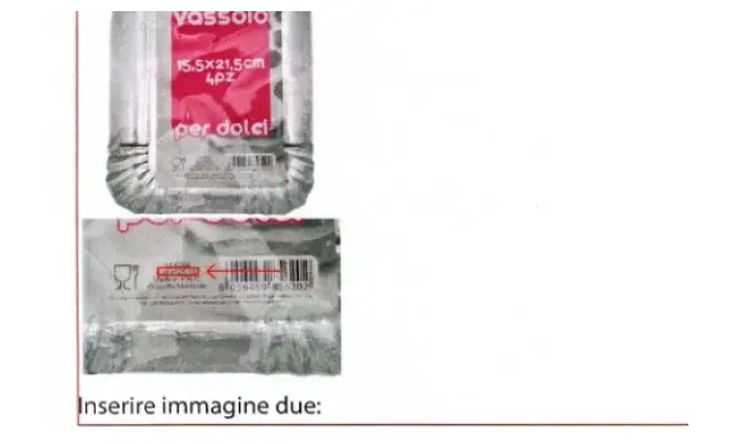 Confezione di VASSOIO RETTANGOLARE ARGENTO 4pz. 15.5x21.5cm