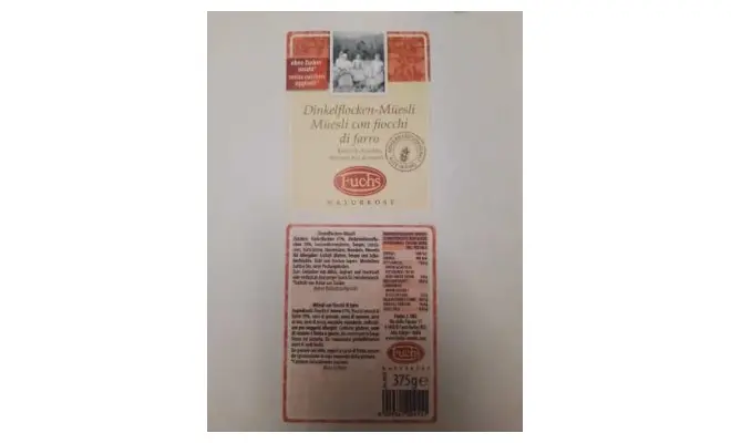 Confezione di Müesli con fiocchi di farro