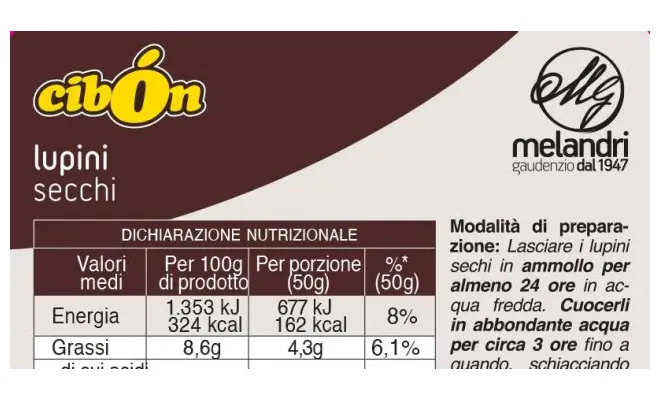 Confezione di LUPINI SECCHI conf.500g