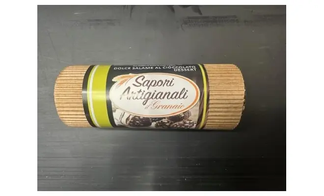 Confezione di Dolce salame al cioccolato DESSERT senza glutine TUBO CANETE' 500g