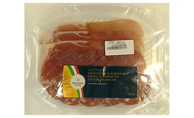 Confezione di Antipasto Parma DOP IGP100 gr(Antipasto prosciutto di ParmaDOP-Coppa di Parma IGP-Salame Felino IGP)