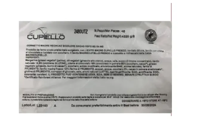 Confezione di 2480UTZ CORNETTO MADRE RECACAO BICOLORE CACAO RSPO SG RA MB 48pz