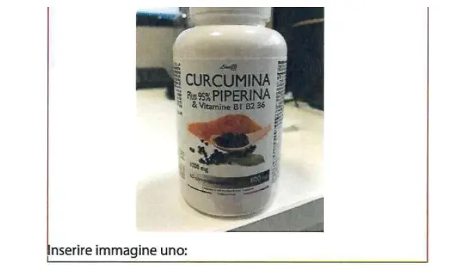 Confezione di CURCUMINA PLUS 95% - 60 compresse -30 compresse