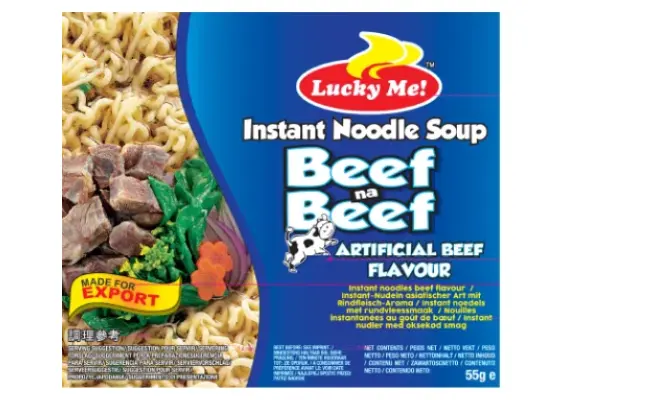 Confezione di Lucky Me Noodle Beef Mami