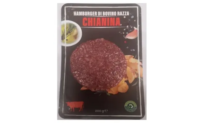 Confezione di HAMBURGHER DI BOVINORAZZA CHIANINA