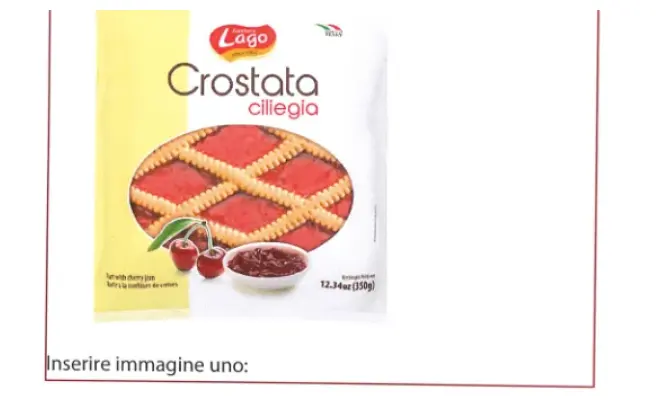 Confezione di CROSTATA CON CONFETTURA (28%) DI CILIEGIE