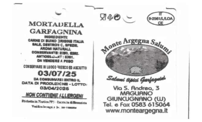 Confezione di MONDIOLA/MORTADELLA GARFAGNINA