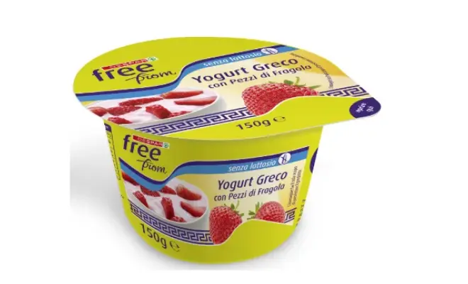 Confezione di YOGURT GRECO CON PEZZI DI FRAGOLA senza lattosio 150 g DESPAR FREE FROM