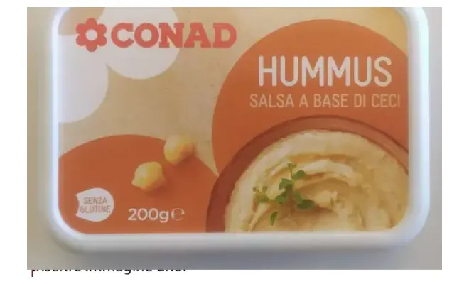 Confezione di Hummus salsa a base di ceci e tahini
