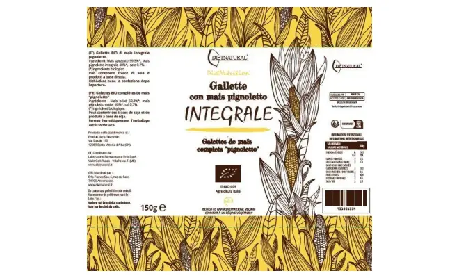 Confezione di Gallette di mais pignoletto integrale