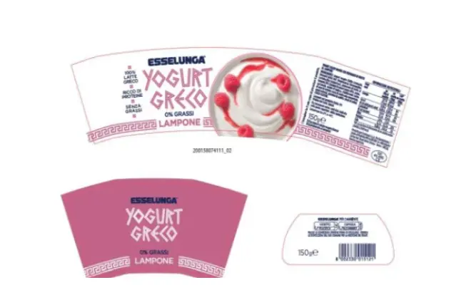 Confezione di YOGURT GRECO 0% LAMPONE