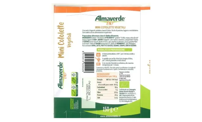 Confezione di Mini Cotolette Vegetali
