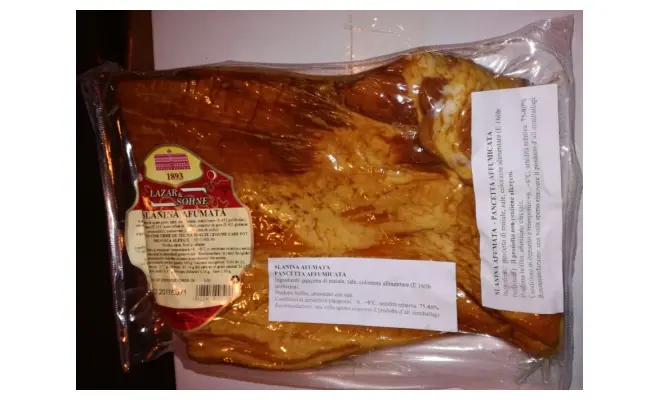 Confezione di SLANINA AFUMATA - PANCETTA AFFUMICATA