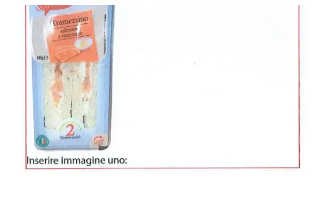Confezione di tramezzino salmone e maionese