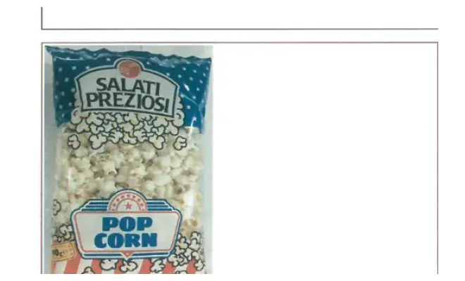 Confezione di POP CORN
